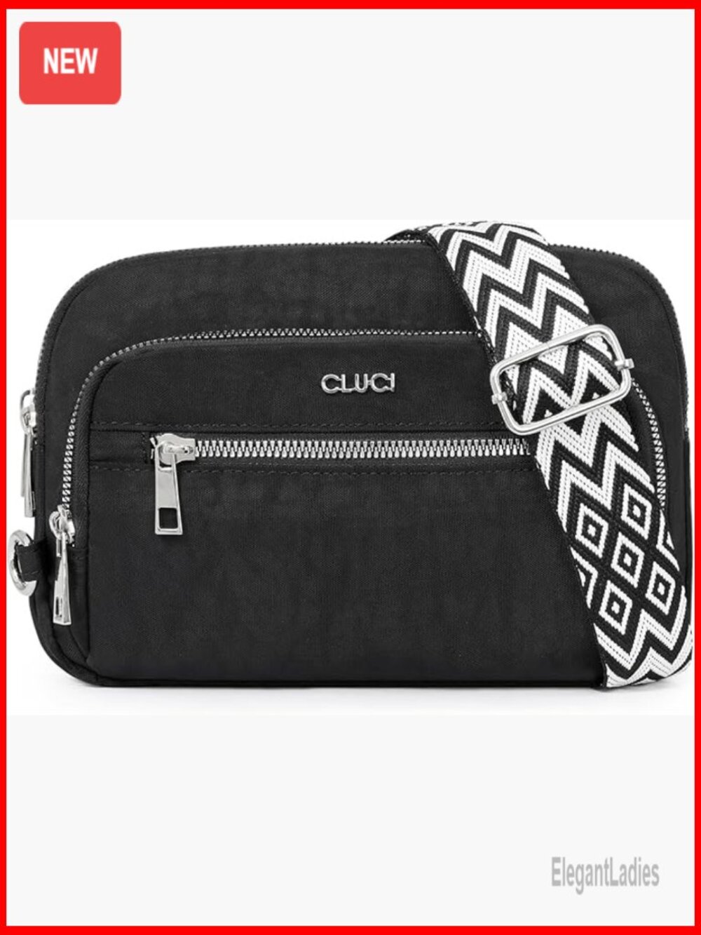 Anti Theft Crossbody Bag RFID Blocking Nylon Travel Purse Convertible Belt Bag